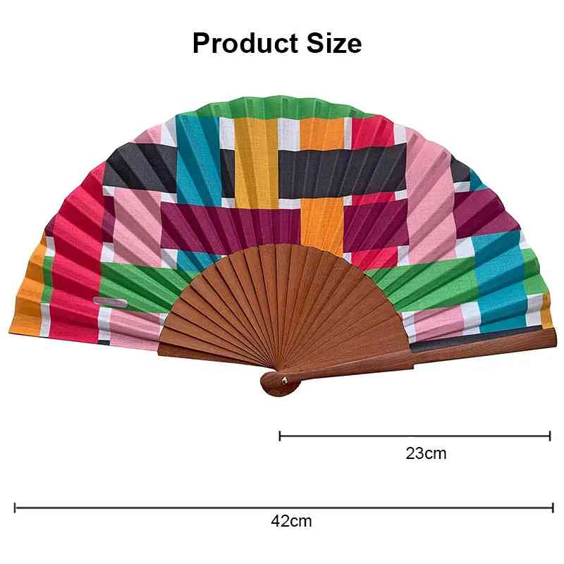Top rated Fans 23cm Folding Wooden Handheld Custom Printing - Image 2