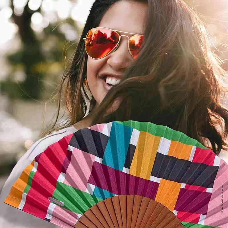 Top rated Fans 23cm Folding Wooden Handheld Custom Printing - Image 3