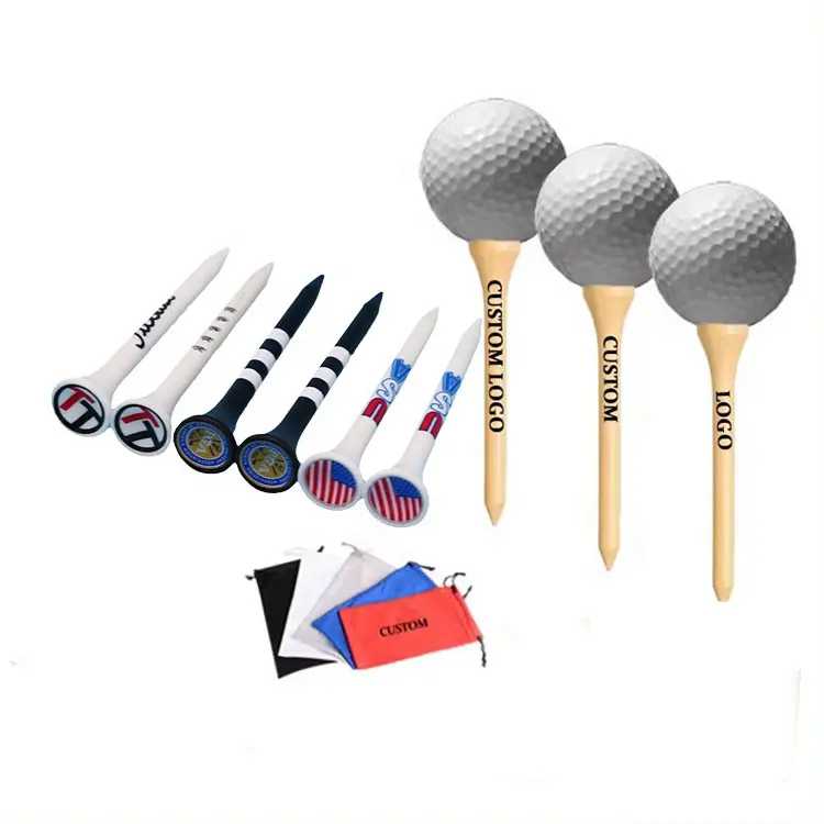 bamboo wooden plastic golf tees