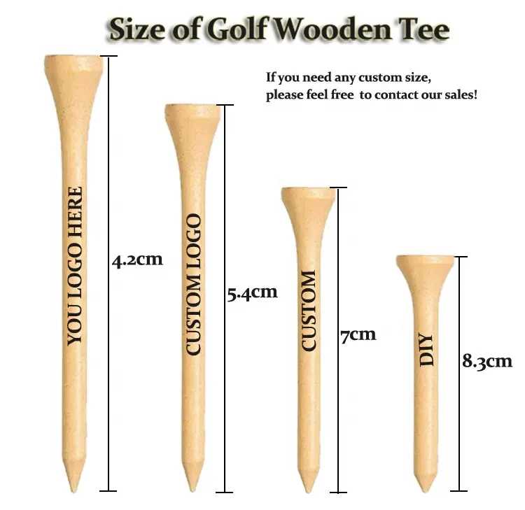 Durable Golf Tees Wood and Plastic Print Built to Last - Image 2