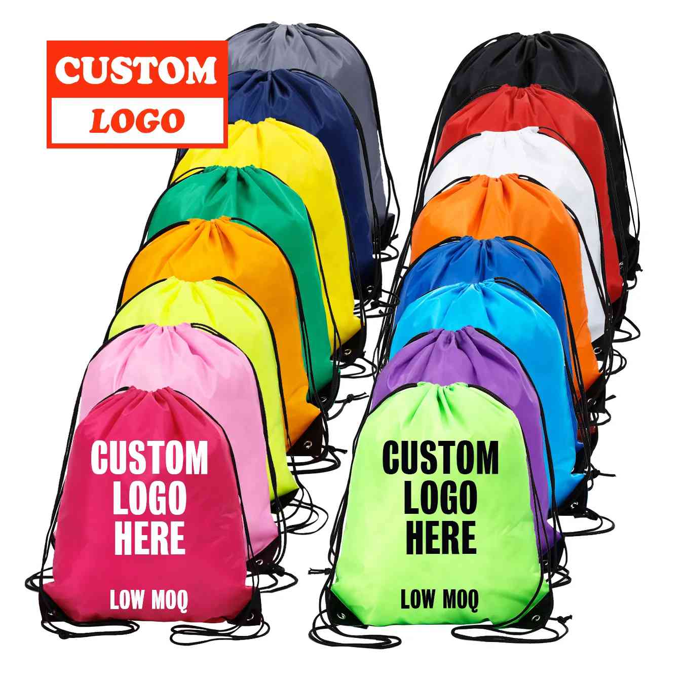 personalised drawstring bag