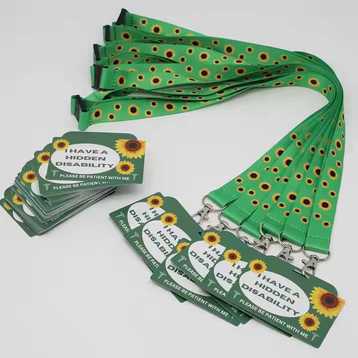 Premium Sunflower Lanyard with ID for Hidden Disability - Image 3