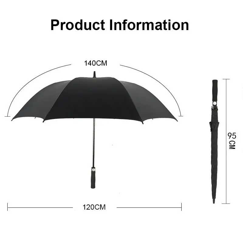 Custom Logo Large Outdoor Golf Umbrellas - Vented Double Canopy - Image 2